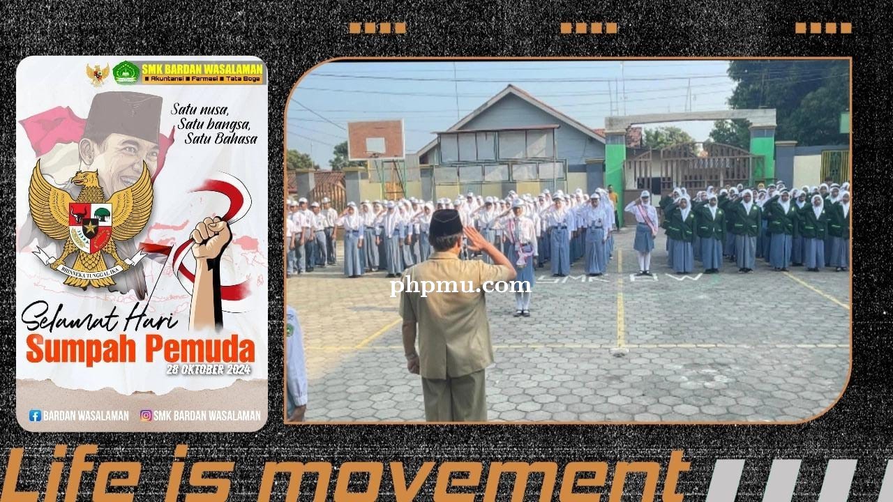 Upacara Peringatan Hari Sumpah Pemuda di SMK Bardan Wasalaman